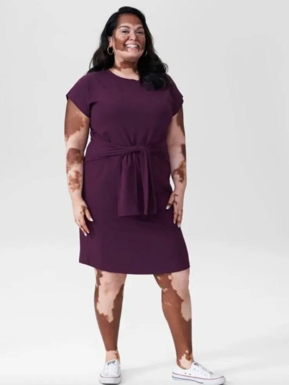 EUC Universal Standard Short Sleeve Misa Tie-Front Dress US M (18-20) Eggplant